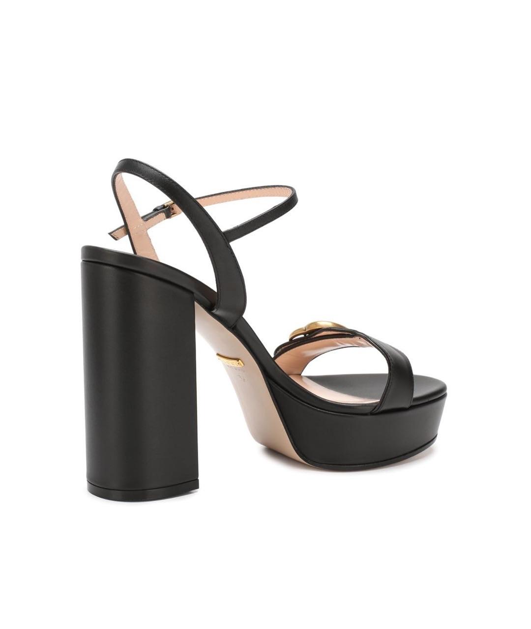 GUCCI Черные кожаные туфли, фото 4