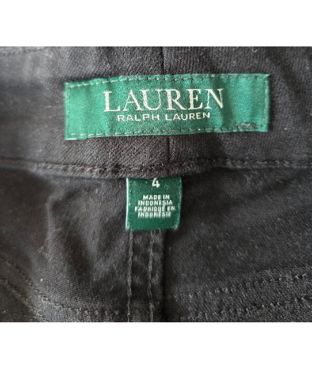 RALPH LAUREN Черные хлопковые прямые джинсы, фото 3