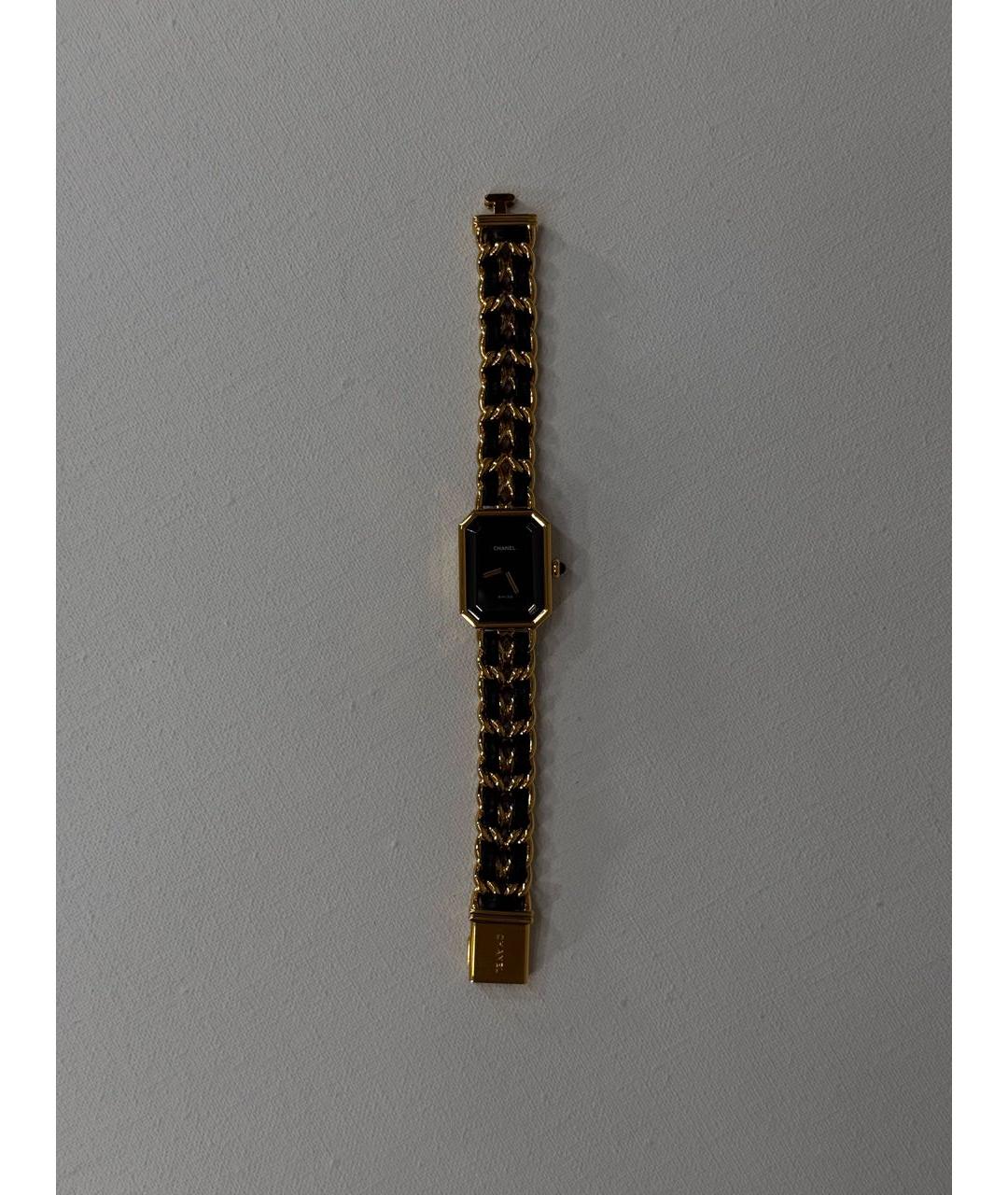 CHANEL Черные часы из желтого золота, фото 2