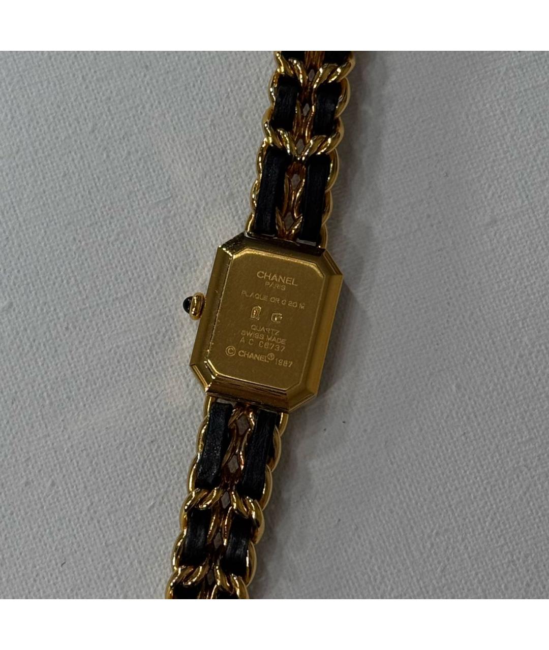 CHANEL Черные часы из желтого золота, фото 4