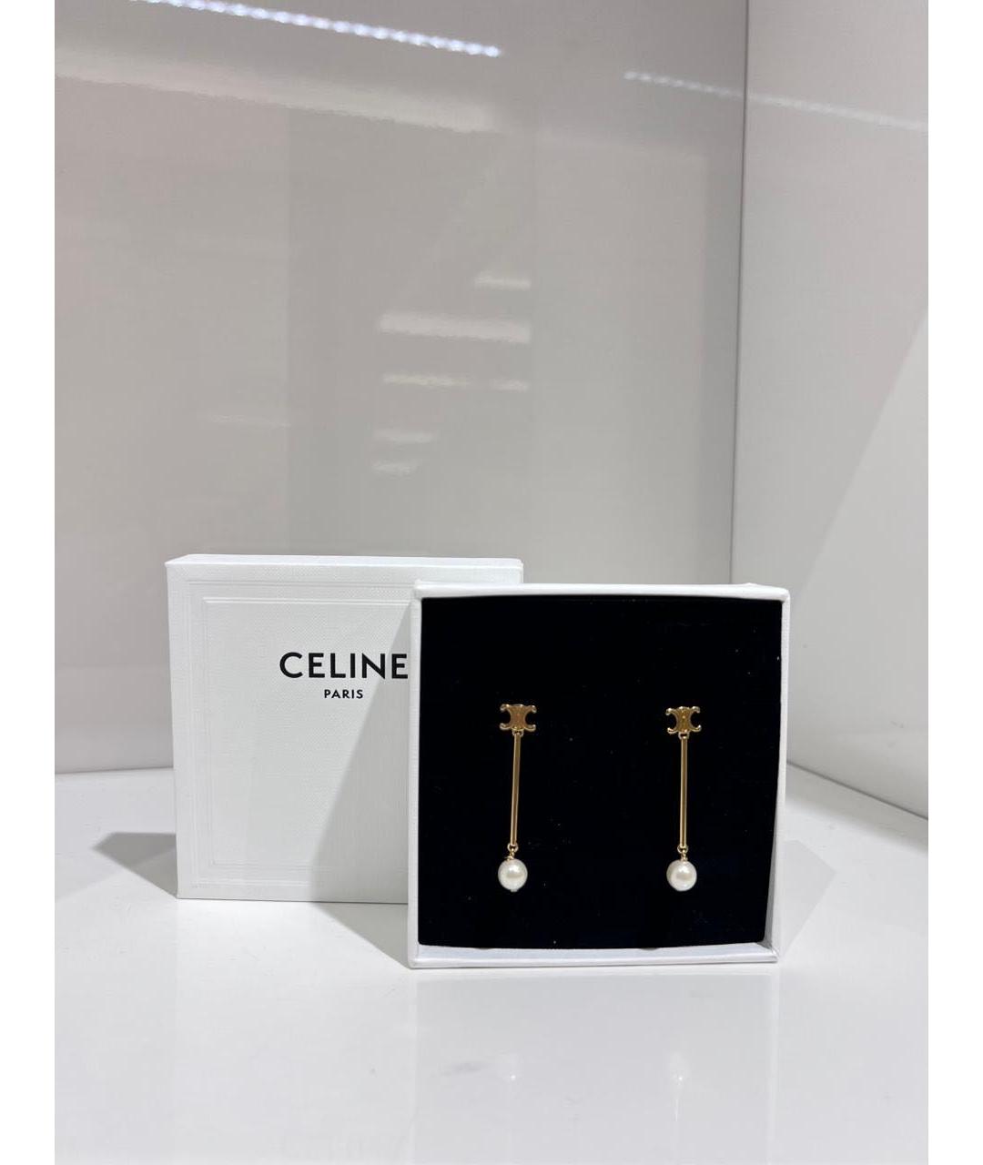 CELINE Золотые серьги, фото 2