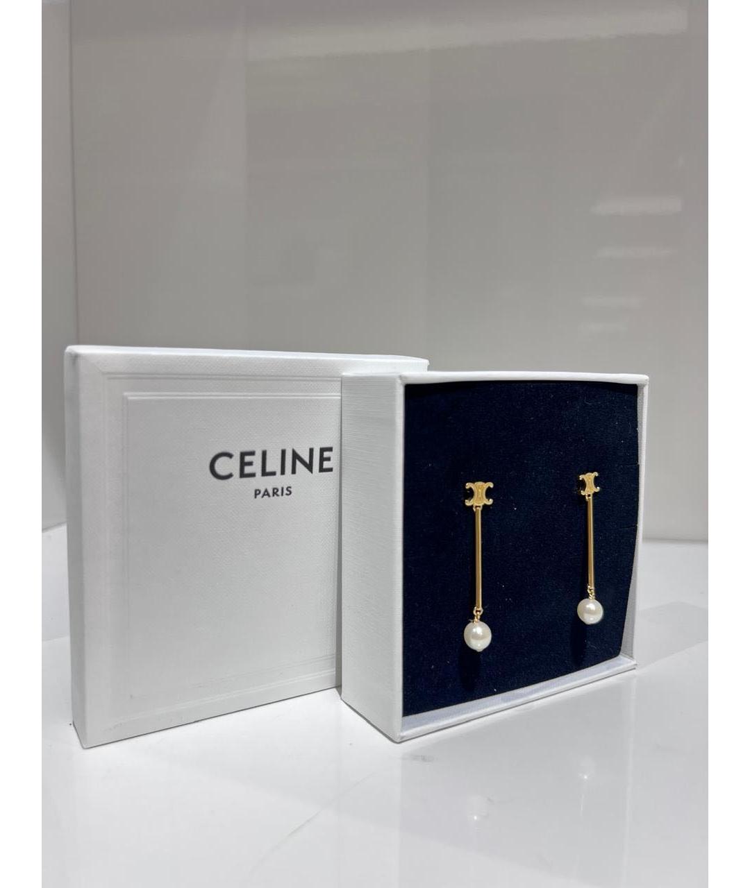 CELINE Золотые серьги, фото 3