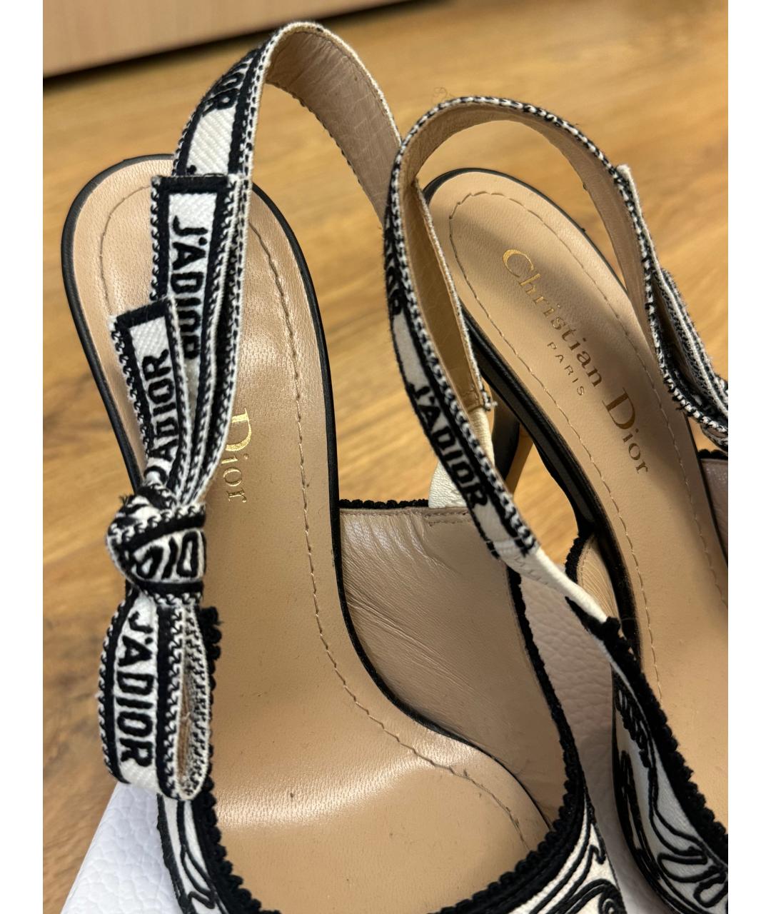 CHRISTIAN DIOR Белые текстильные туфли, фото 4