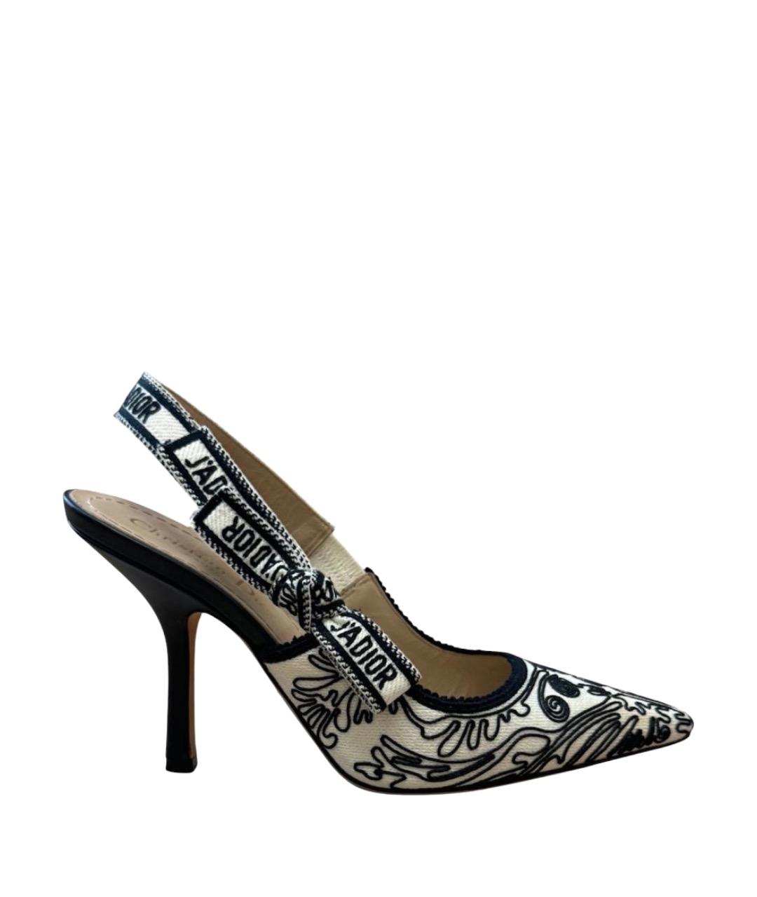 CHRISTIAN DIOR Белые текстильные туфли, фото 1
