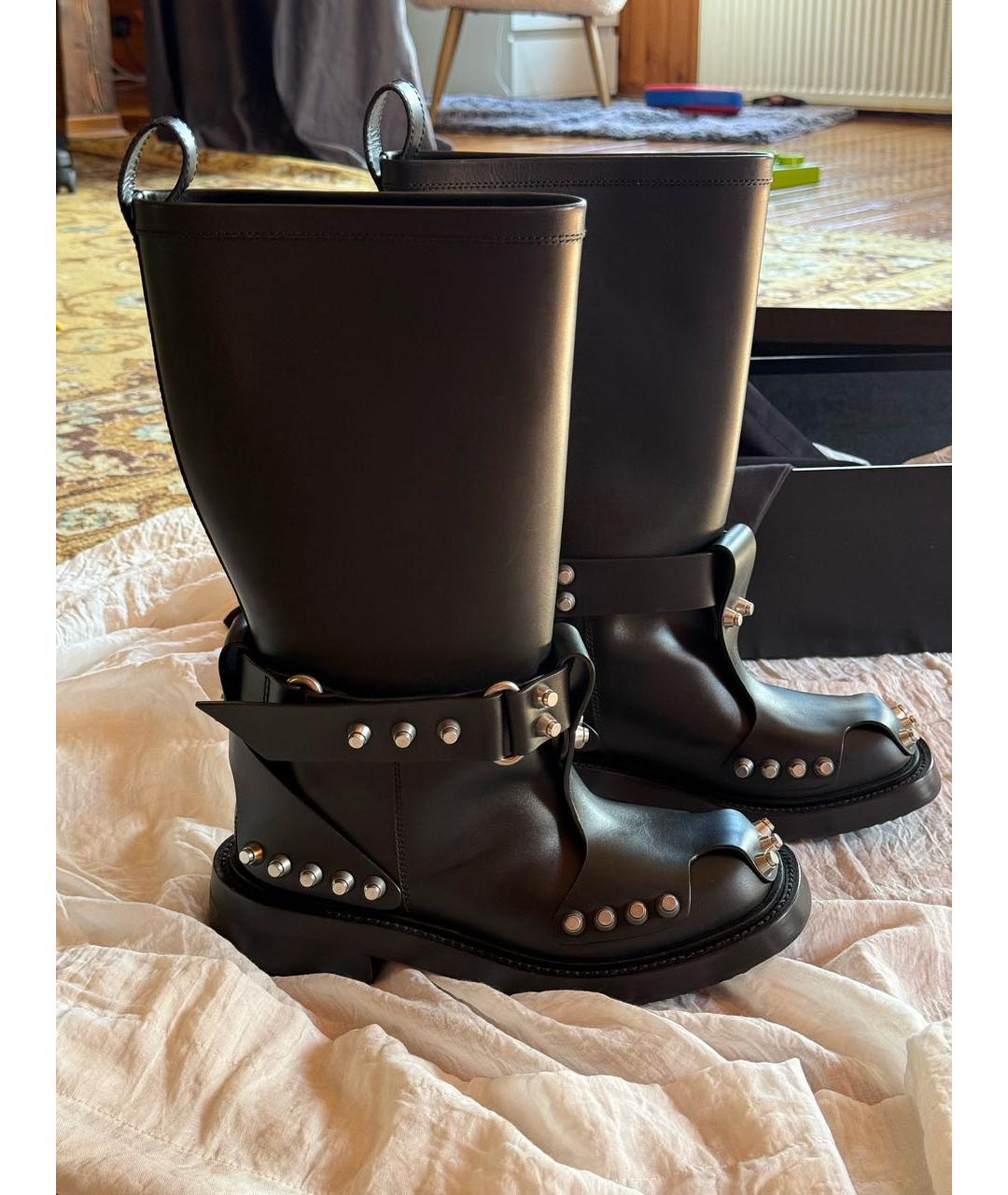 ALEXANDER WANG Черные кожаные сапоги, фото 2