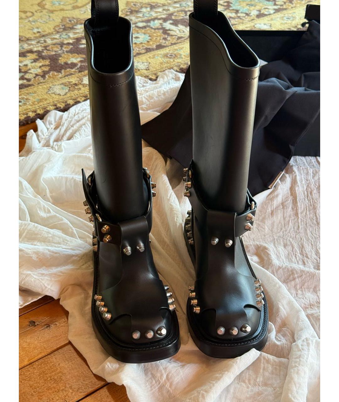 ALEXANDER WANG Черные кожаные сапоги, фото 3