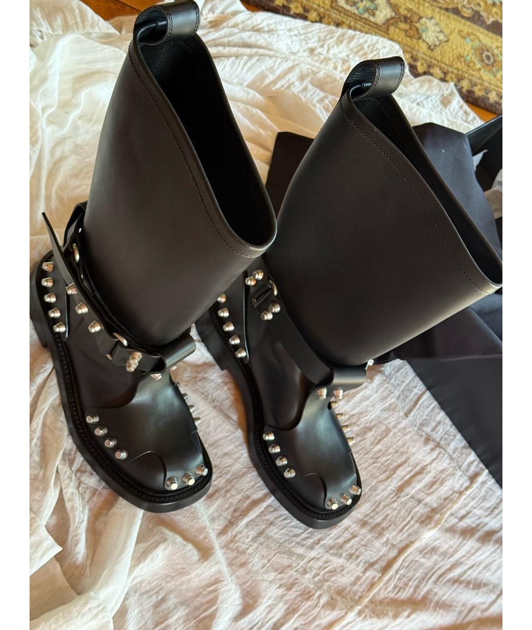ALEXANDER WANG Черные кожаные сапоги, фото 4