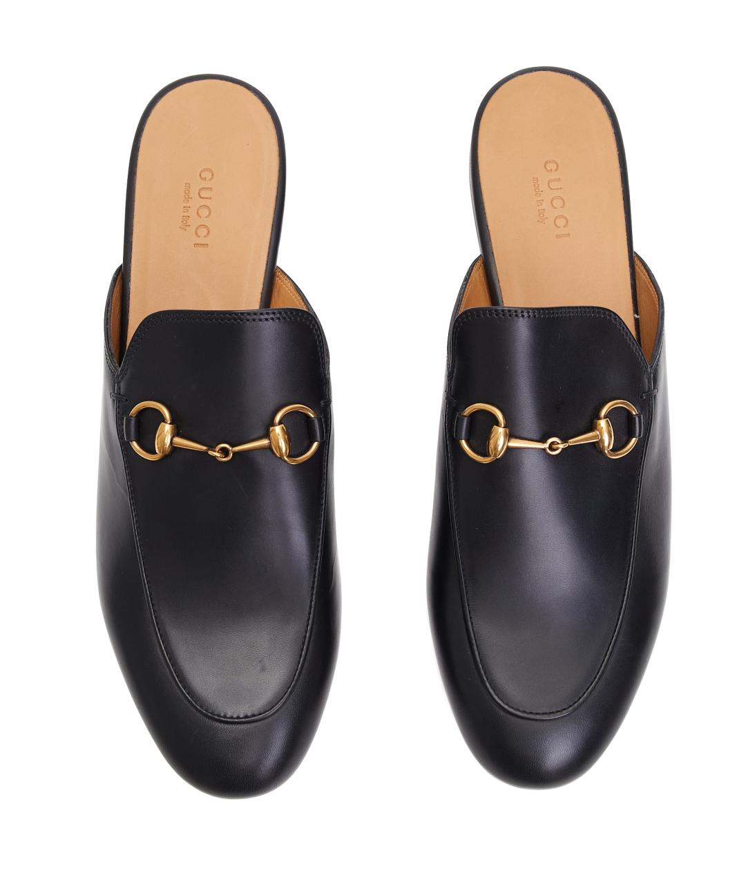 GUCCI Черные кожаные сабо, фото 4