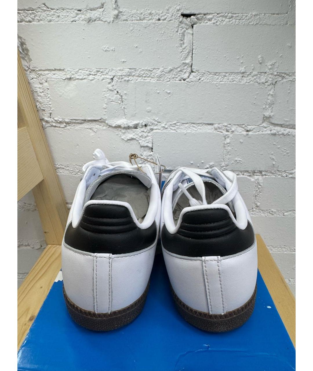 ADIDAS Белые кожаные низкие кроссовки / кеды, фото 4
