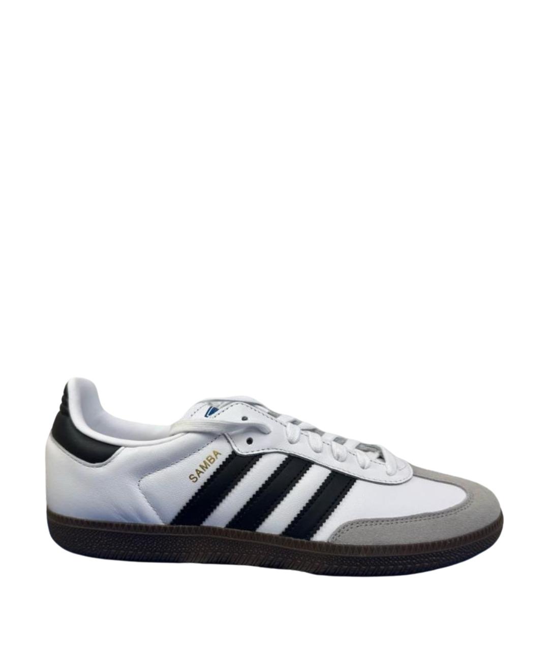 ADIDAS Белые кожаные низкие кроссовки / кеды, фото 1