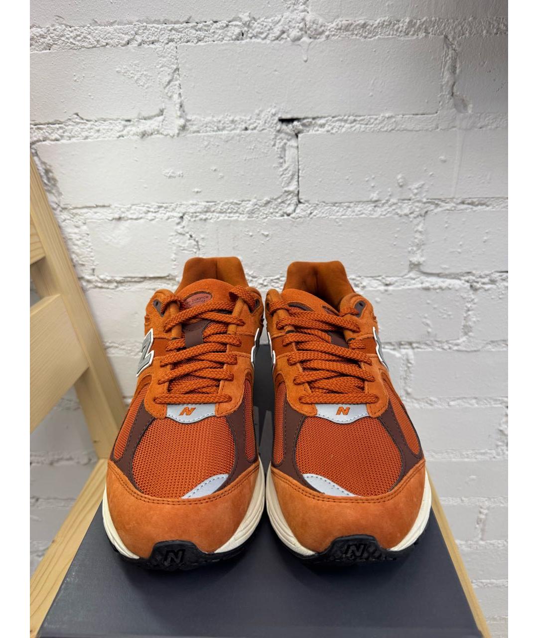 NEW BALANCE Оранжевые текстильные низкие кроссовки / кеды, фото 2