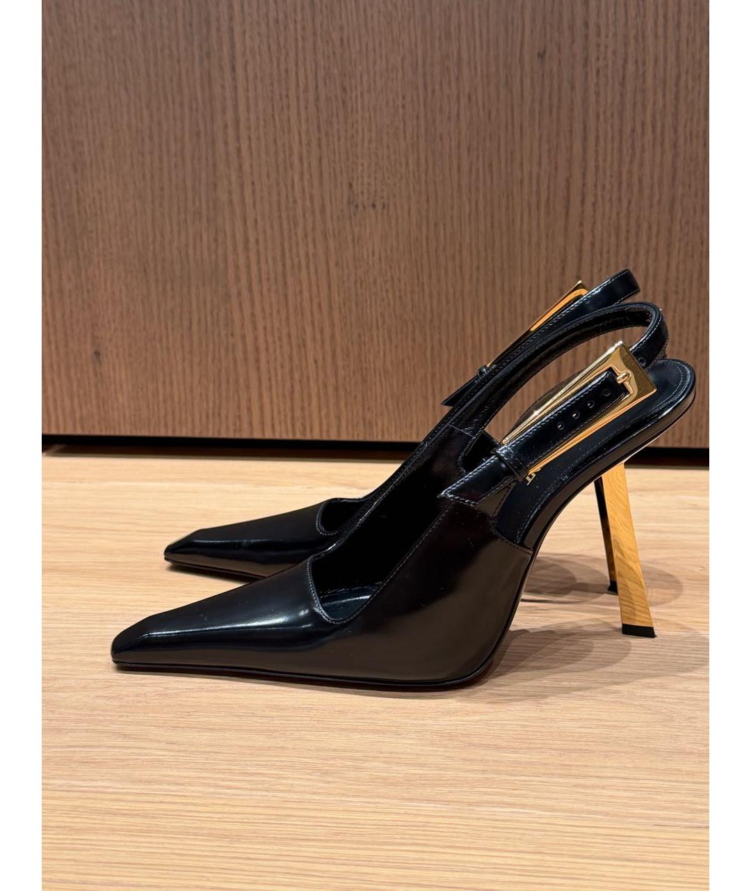 SAINT LAURENT Черные туфли из лакированной кожи, фото 3