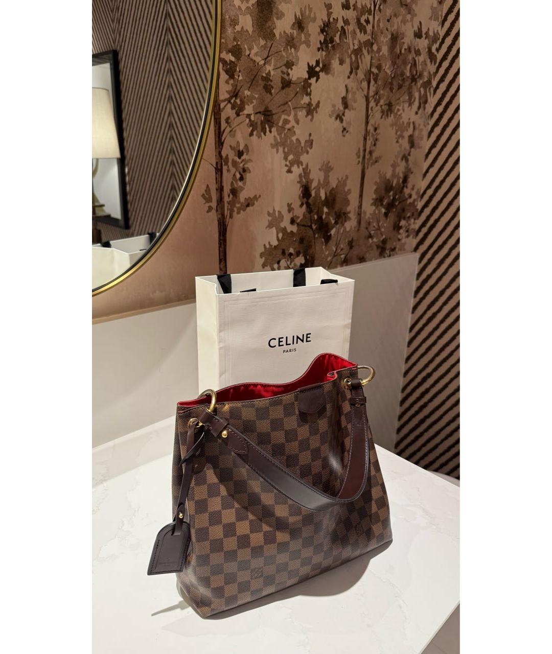LOUIS VUITTON Коричневая сумка тоут, фото 8