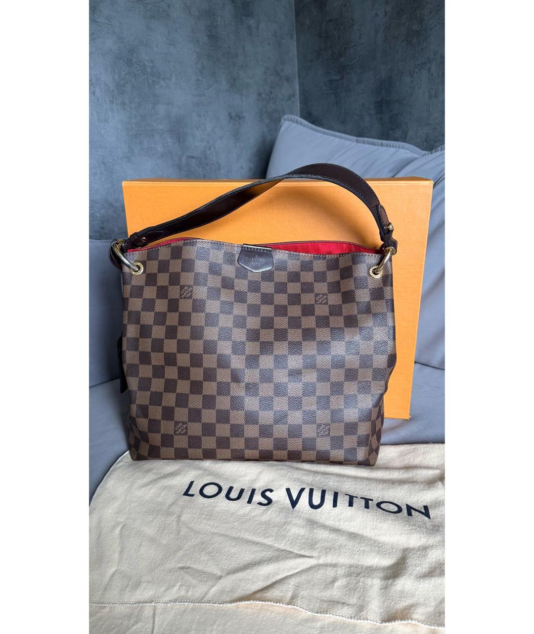 LOUIS VUITTON Коричневая сумка тоут, фото 9
