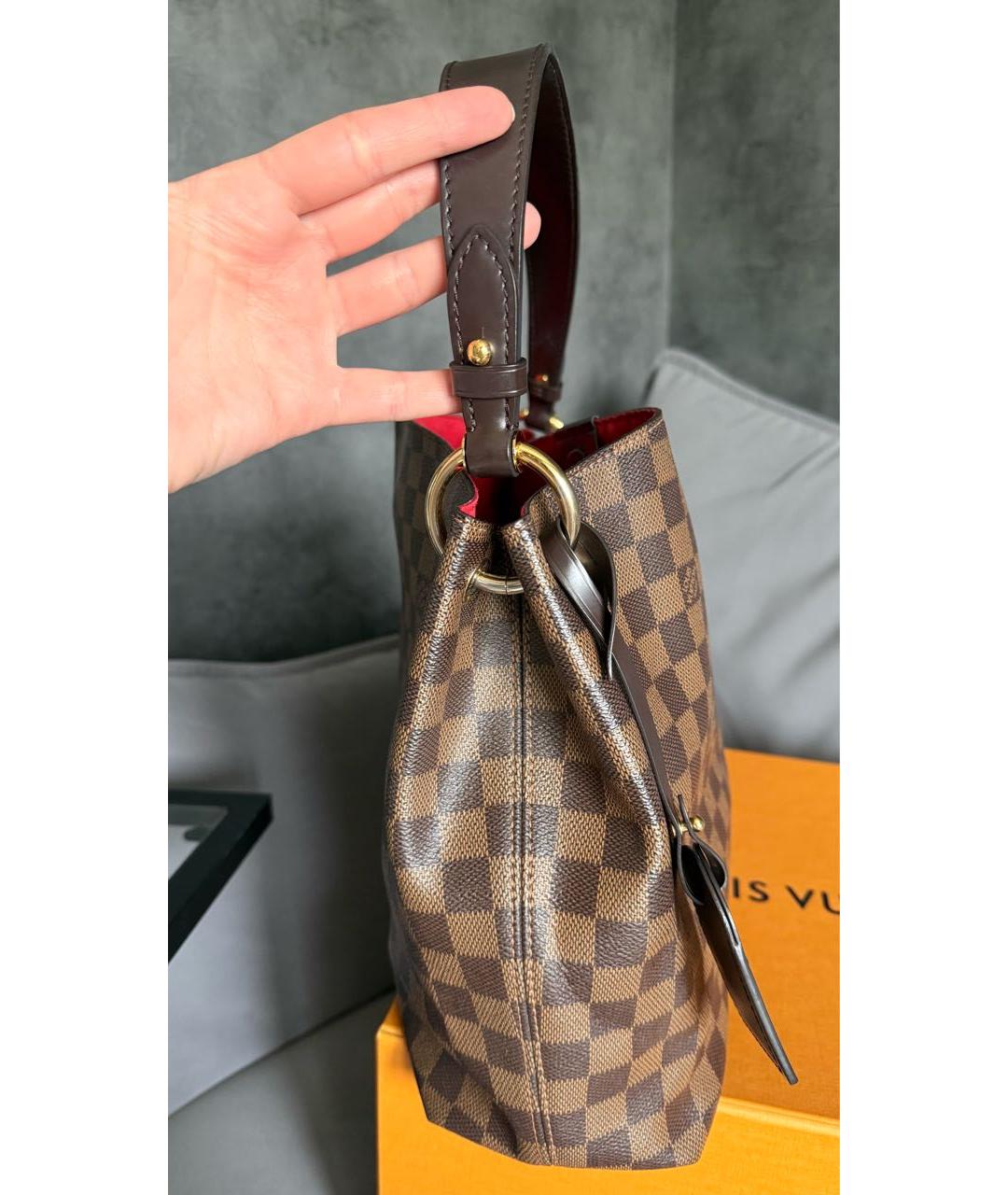 LOUIS VUITTON Коричневая сумка тоут, фото 7
