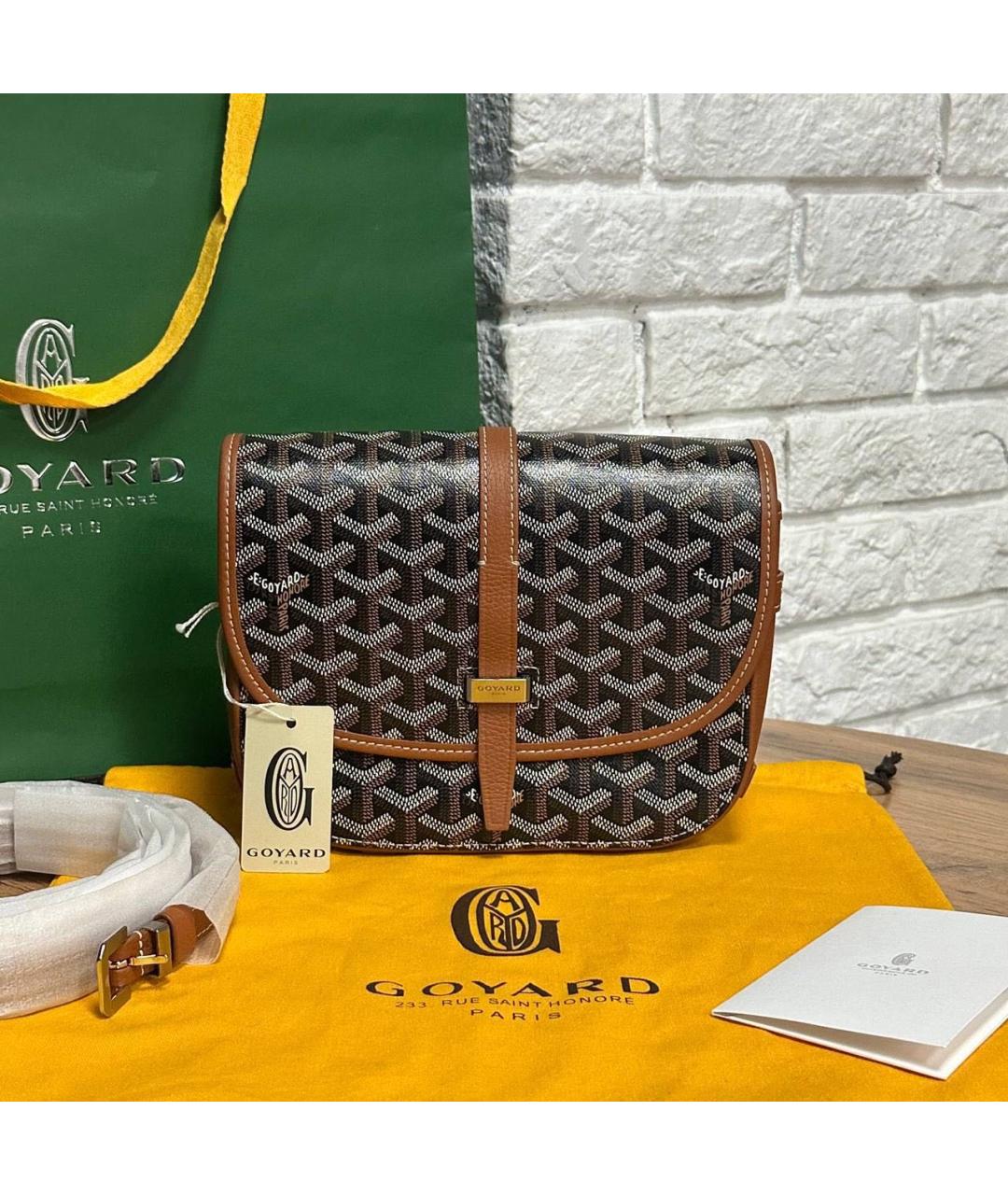 GOYARD Коричневая сумка на плечо, фото 6