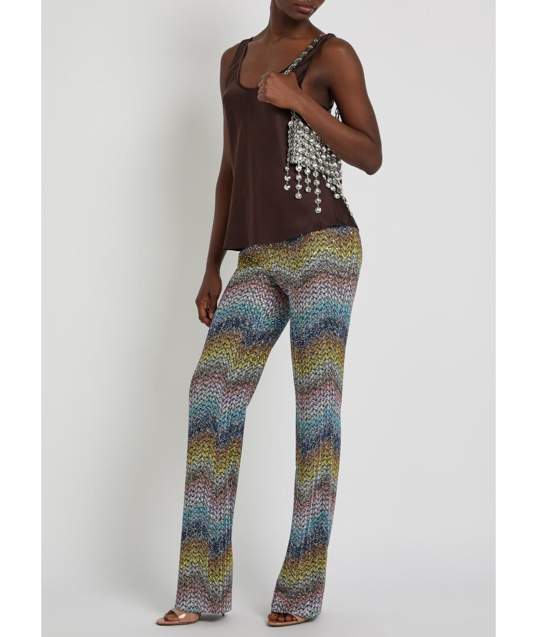MISSONI Мульти вискозные прямые брюки, фото 2