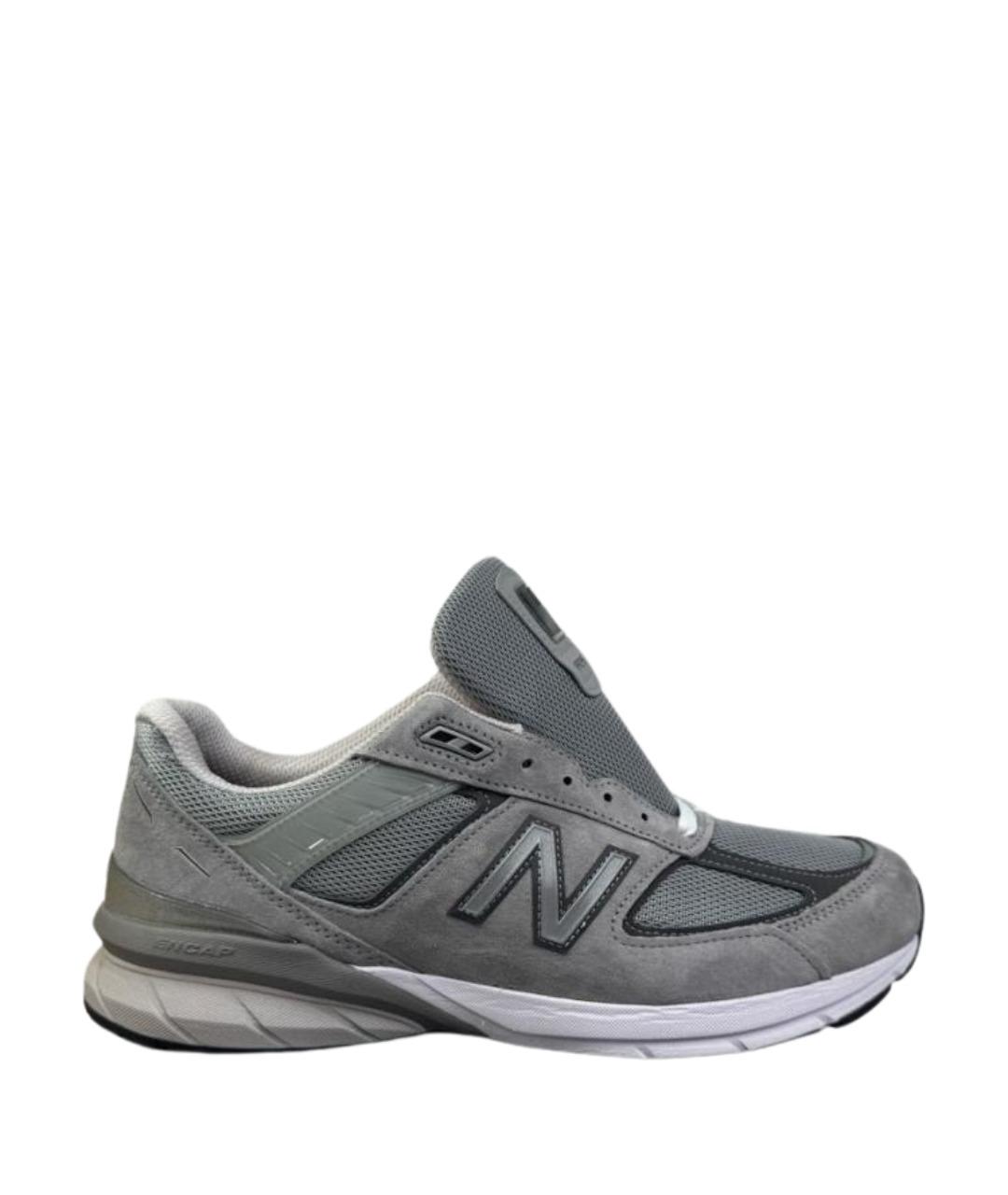 NEW BALANCE Серые текстильные низкие кроссовки / кеды, фото 1