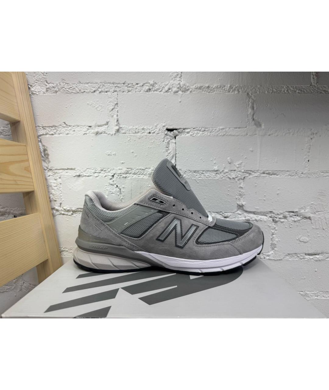 NEW BALANCE Серые текстильные низкие кроссовки / кеды, фото 5