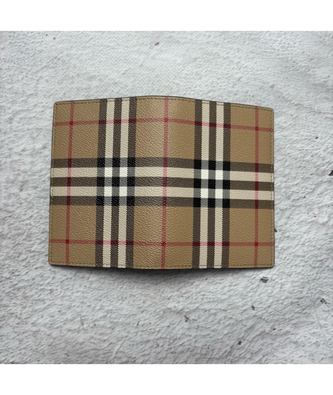 BURBERRY Бежевый кожаный кошелек, фото 2