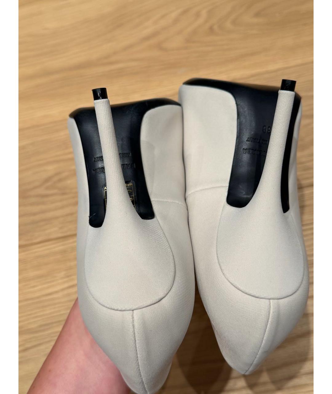 BALENCIAGA Бежевые текстильные туфли, фото 7