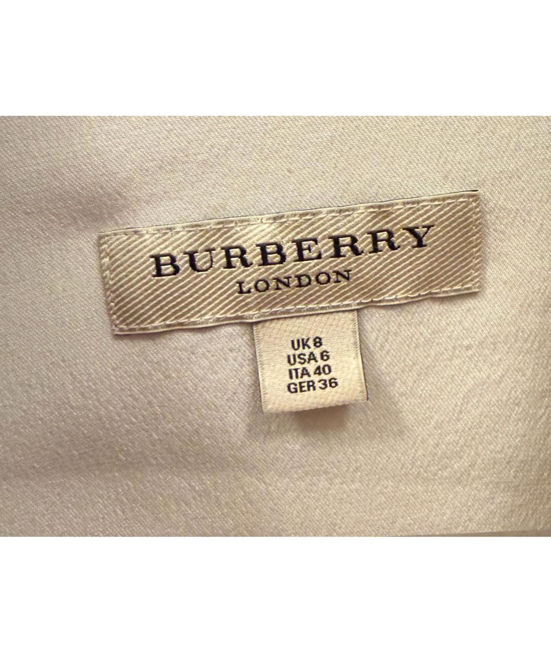 BURBERRY Бежевая шелковая блузы, фото 3