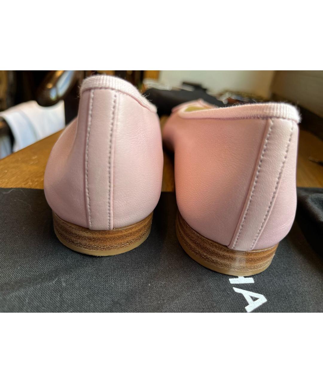 CHANEL Розовые кожаные балетки, фото 4