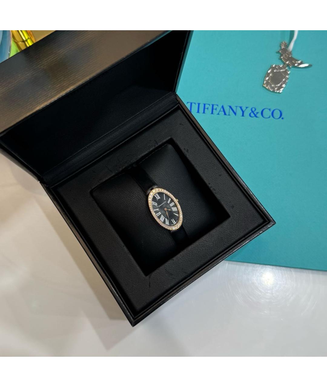 TIFFANY&CO Черные часы из розового золота, фото 2