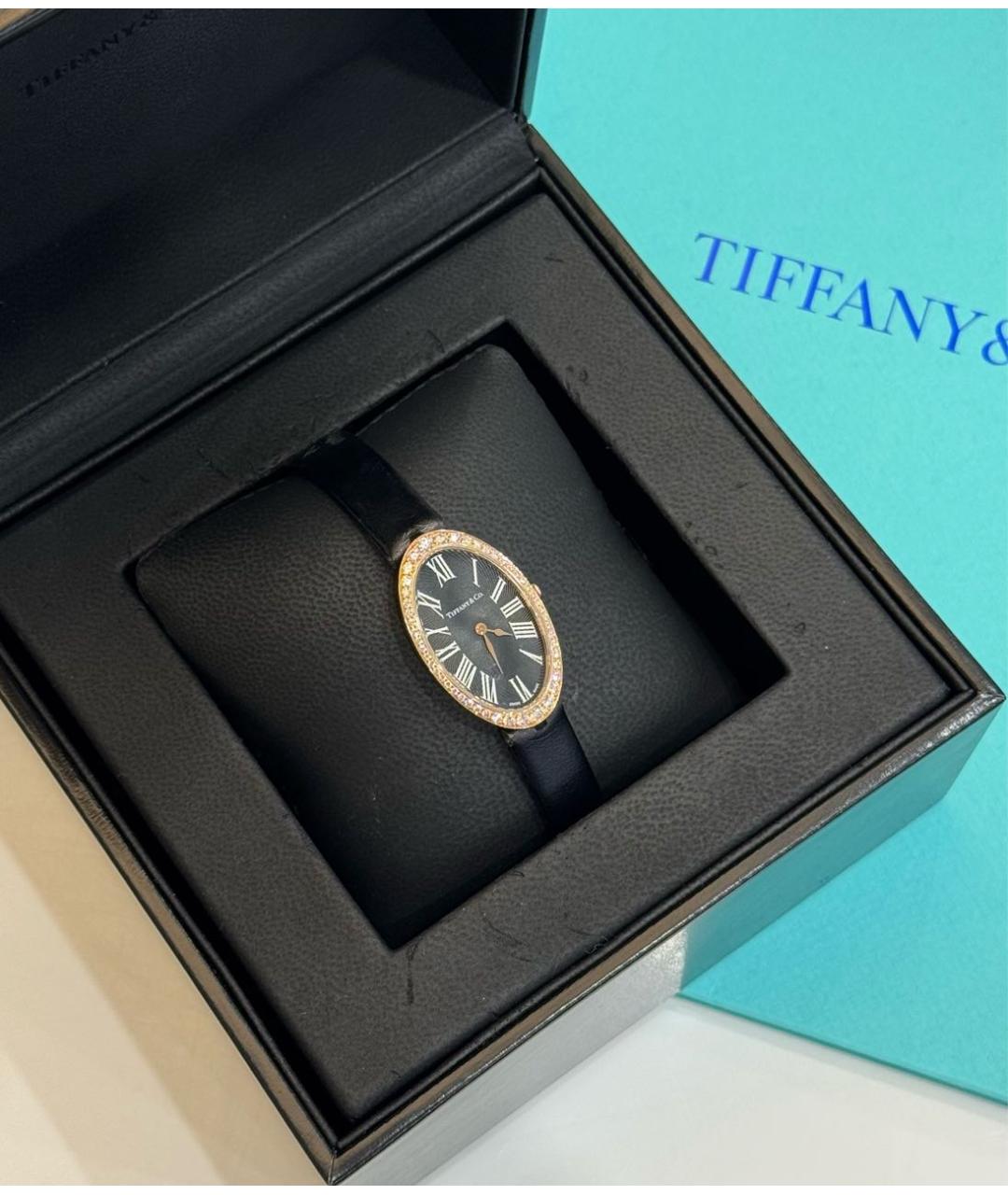 TIFFANY&CO Черные часы из розового золота, фото 7