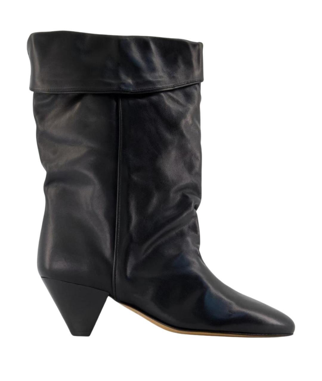 ISABEL MARANT Черные кожаные сапоги, фото 1
