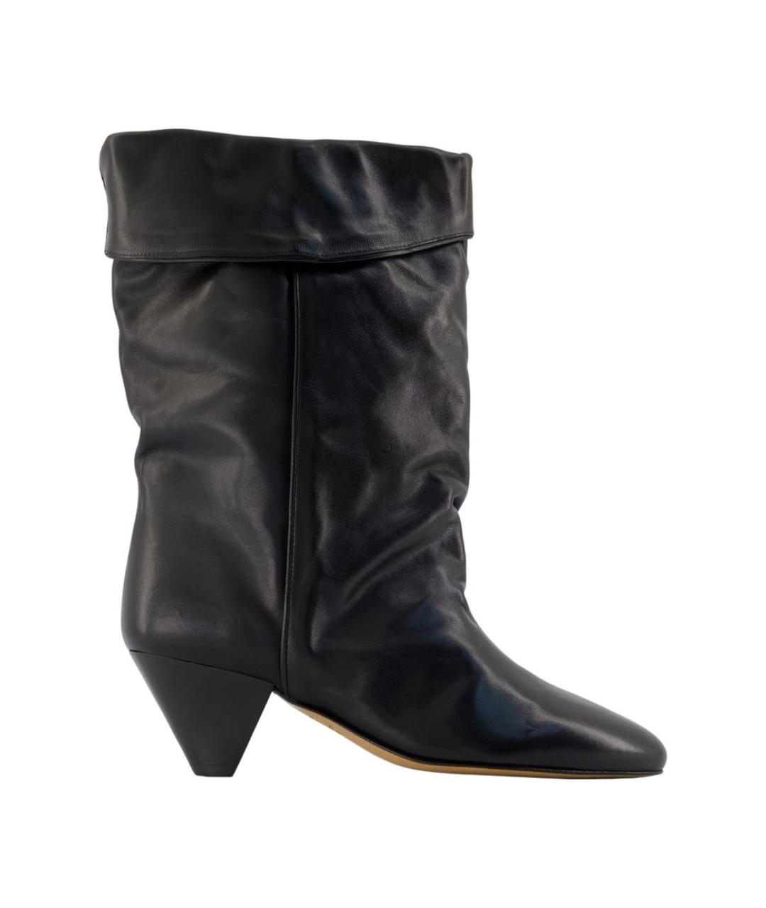 ISABEL MARANT Черные кожаные сапоги, фото 3