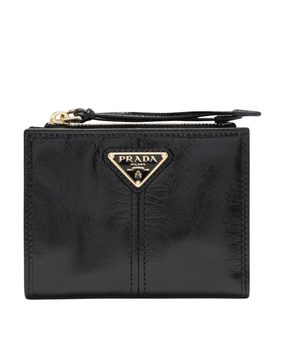PRADA Черный кожаный кошелек, фото 1