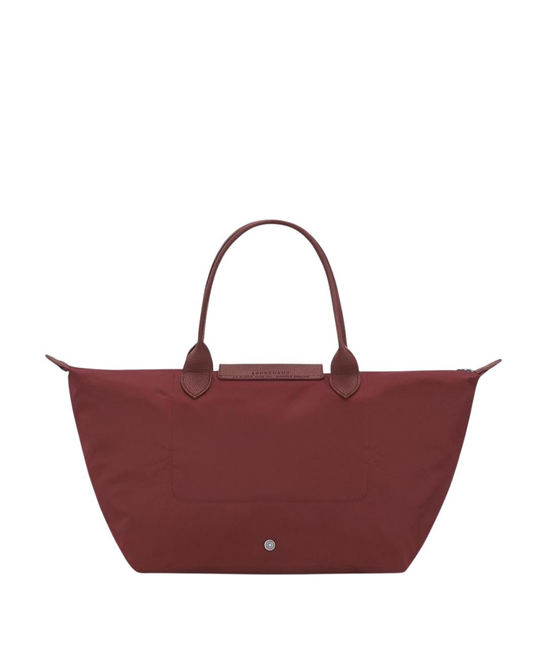 LONGCHAMP Бордовая тканевая сумка тоут, фото 2