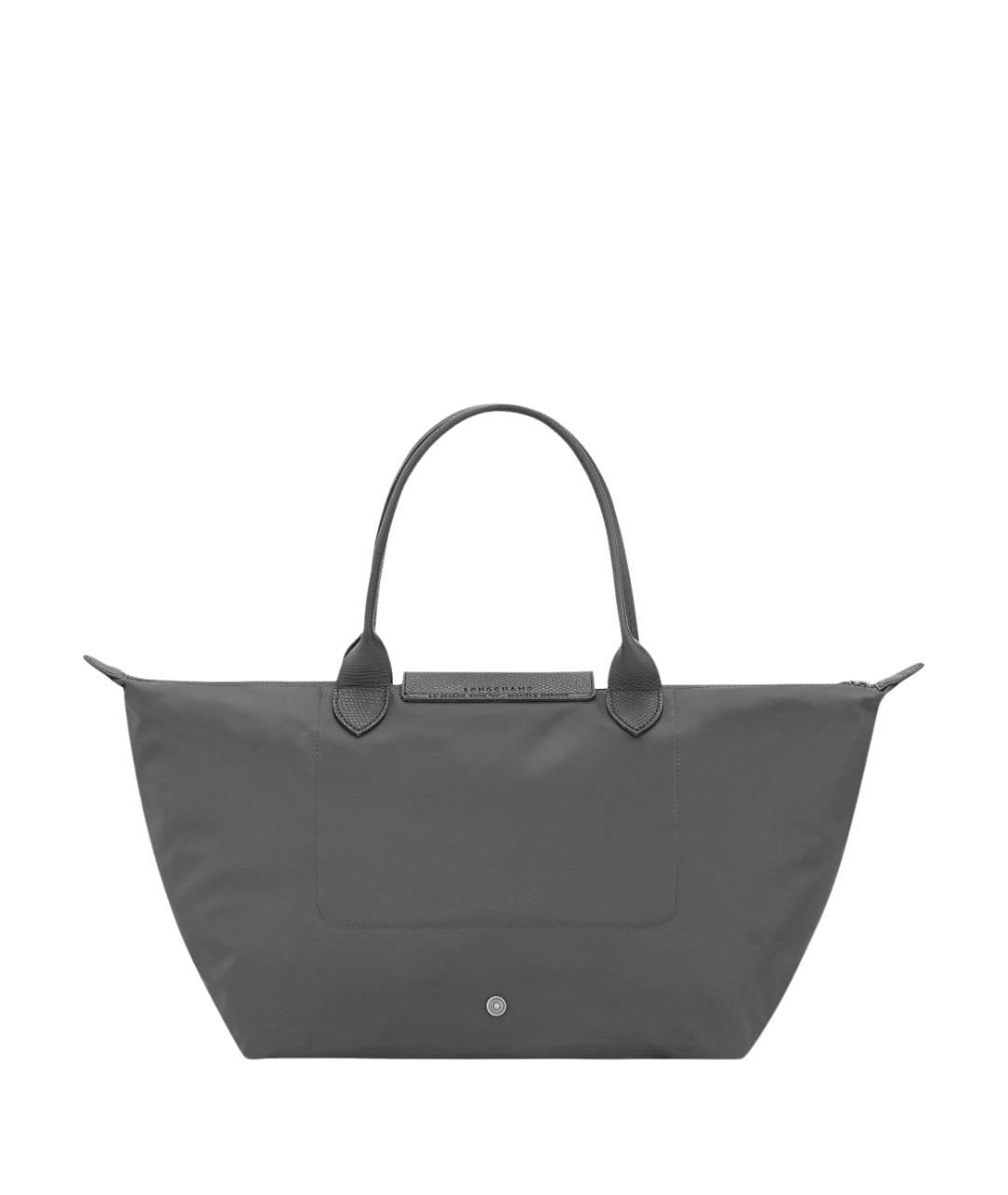 LONGCHAMP Серая синтетическая сумка с короткими ручками, фото 2