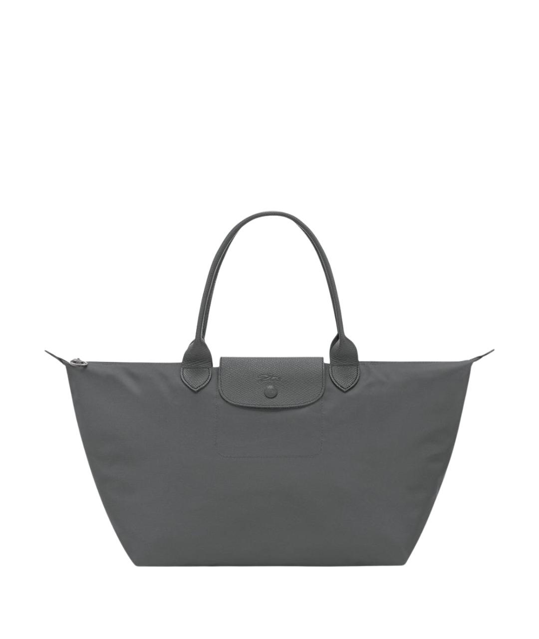 LONGCHAMP Серая синтетическая сумка с короткими ручками, фото 1