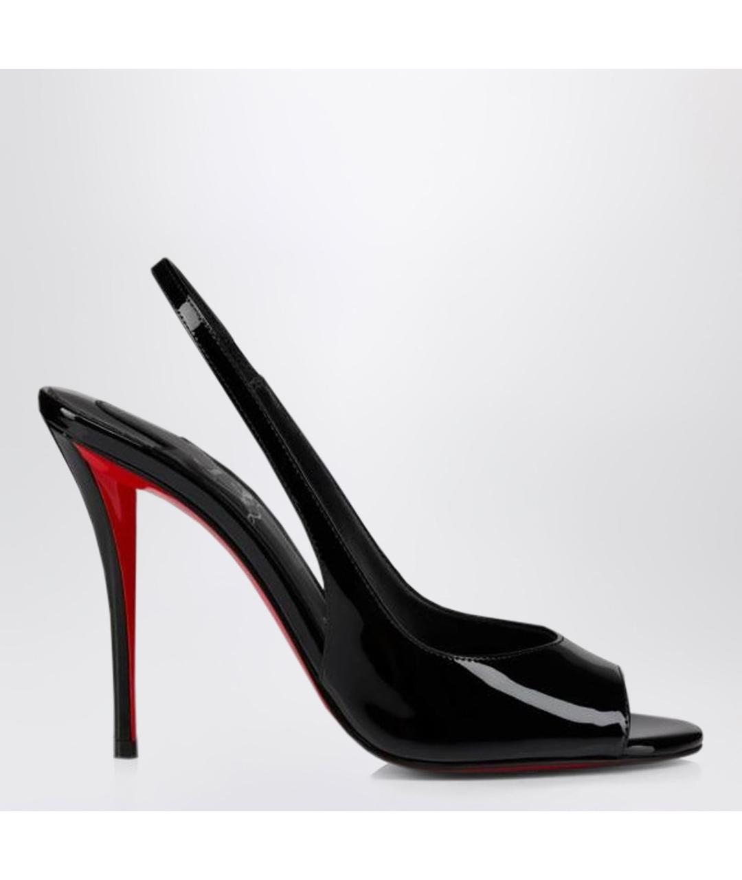 CHRISTIAN LOUBOUTIN Черные кожаные туфли, фото 3