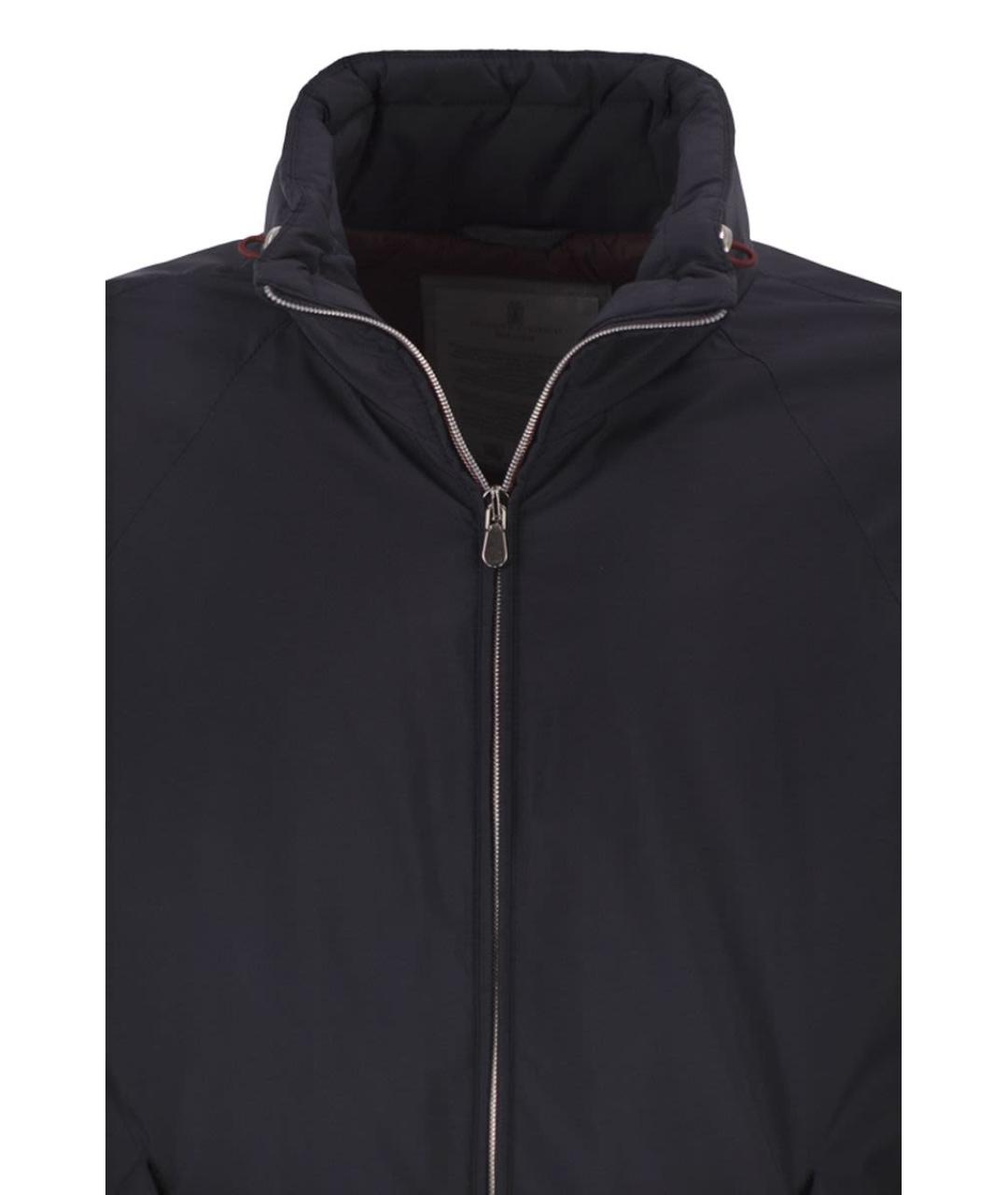 BRUNELLO CUCINELLI Темно-синяя полиэстеровая куртка, фото 4
