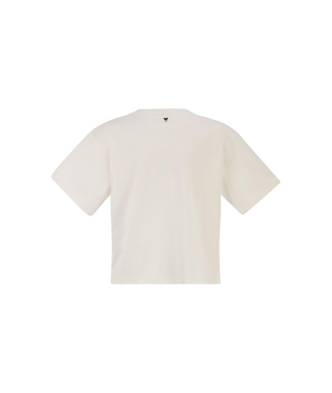 WEEKEND MAX MARA Белая хлопковая футболка, фото 2