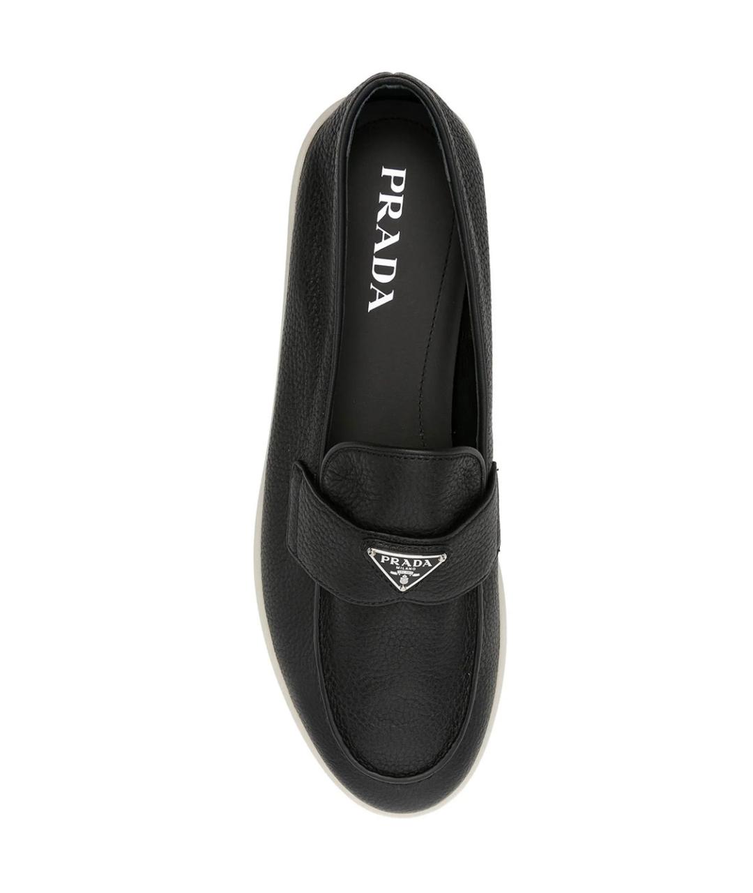 PRADA Черные кожаные лоферы, фото 4
