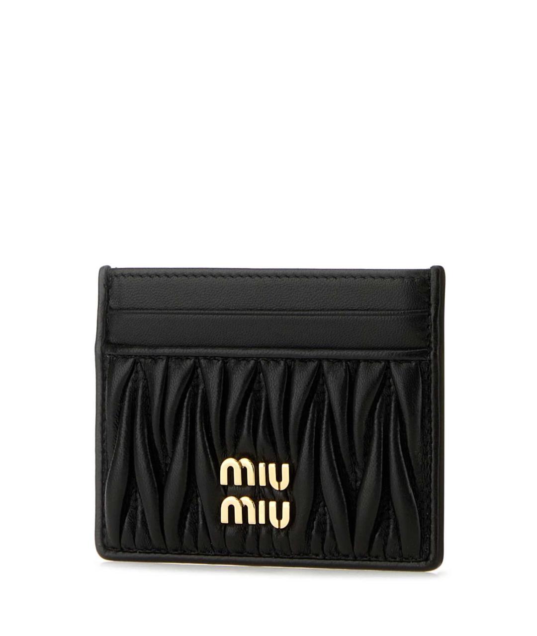 MIU MIU Черный кожаный кардхолдер, фото 2