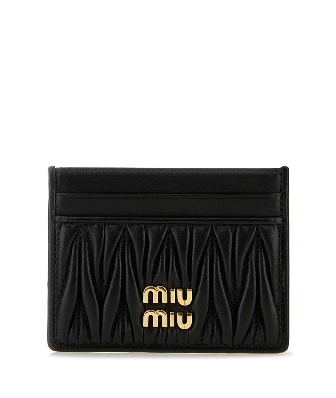 MIU MIU Черный кожаный кардхолдер, фото 1