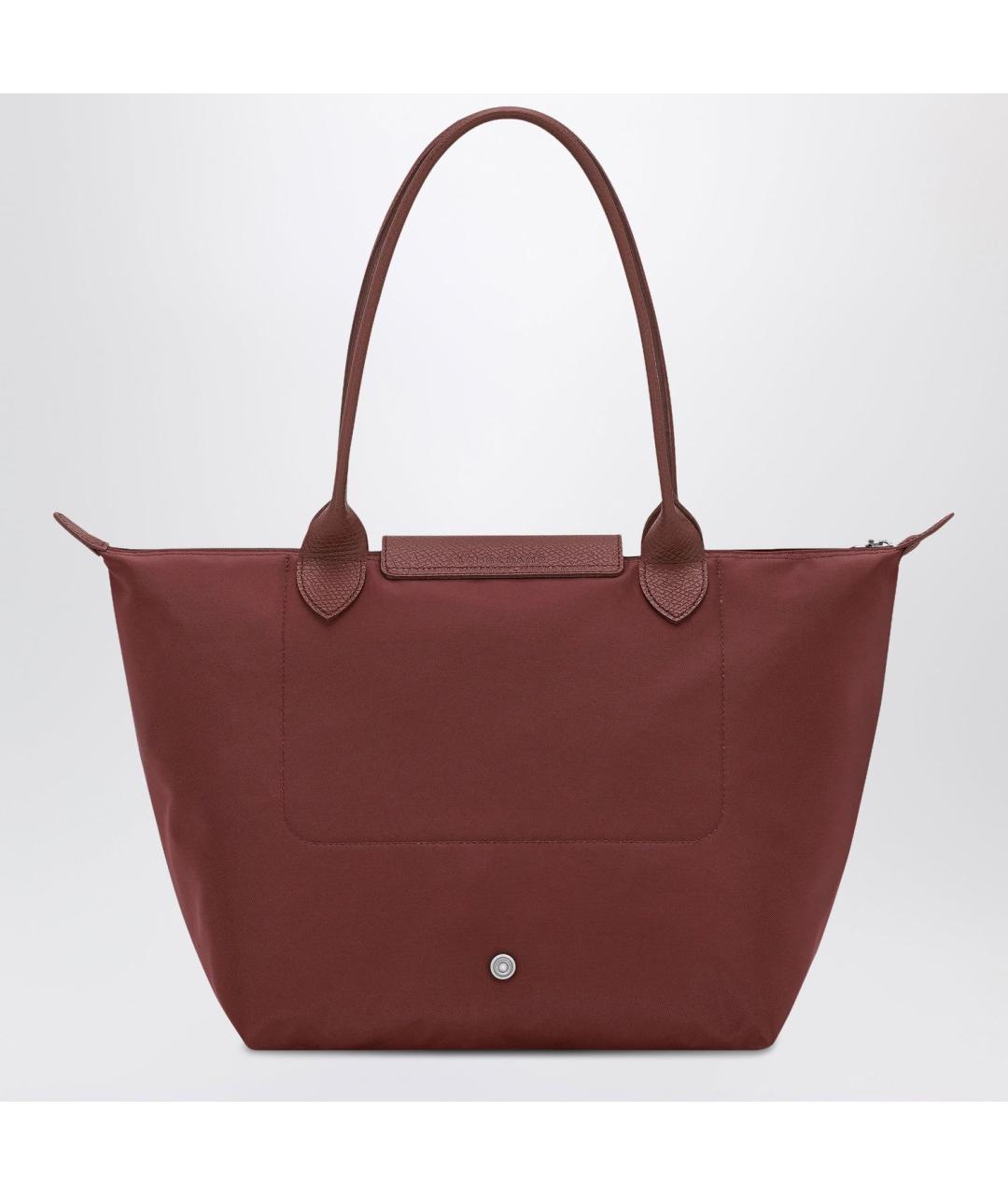LONGCHAMP Бордовая тканевая сумка тоут, фото 2