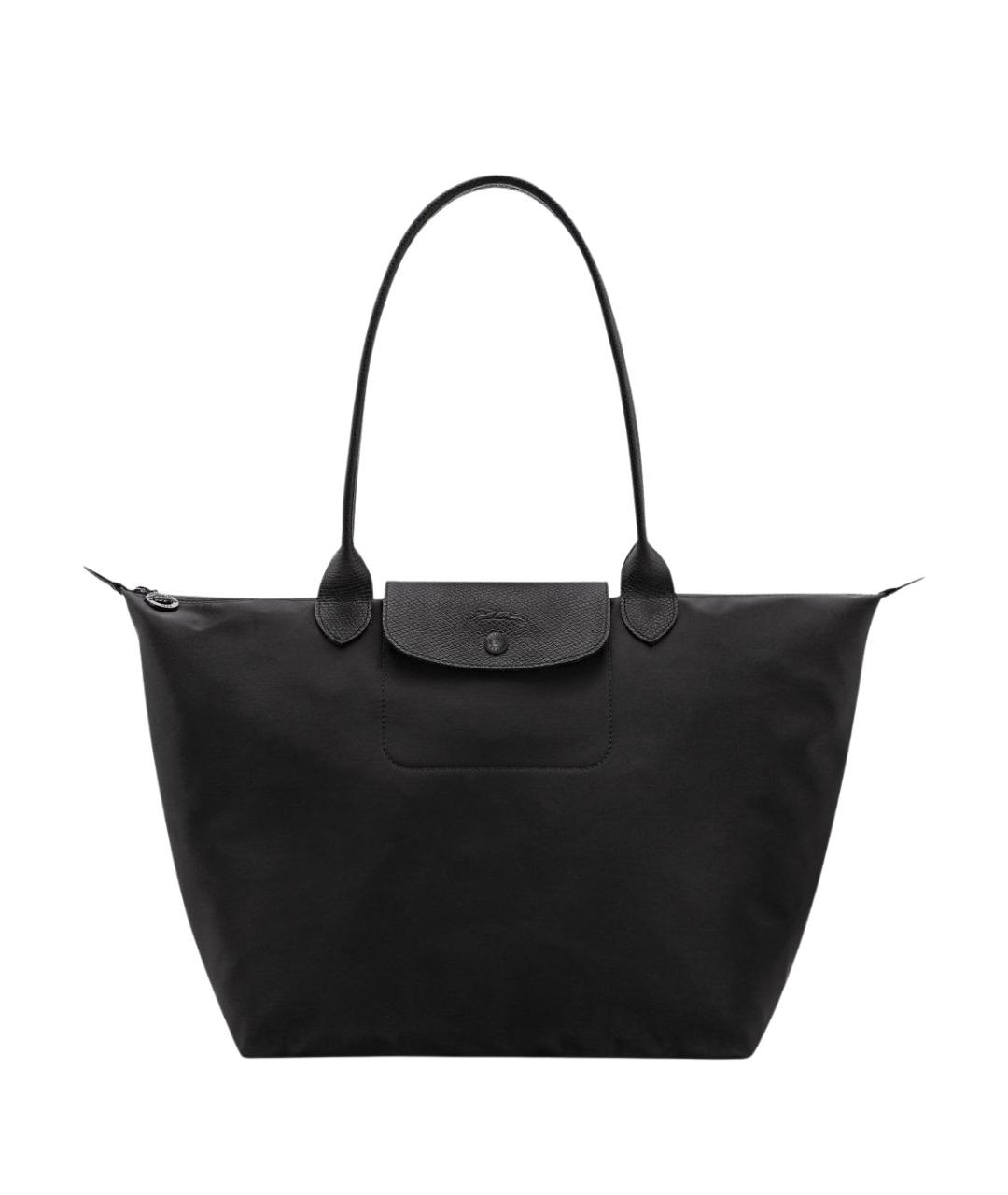 LONGCHAMP Черная тканевая сумка тоут, фото 1
