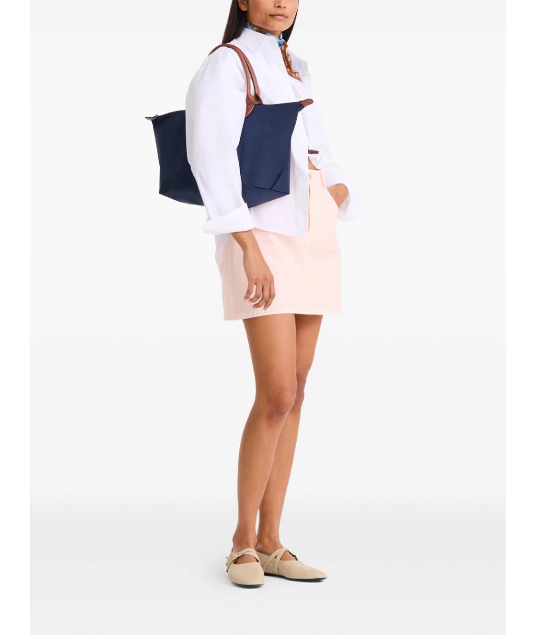 LONGCHAMP Синяя синтетическая сумка тоут, фото 2