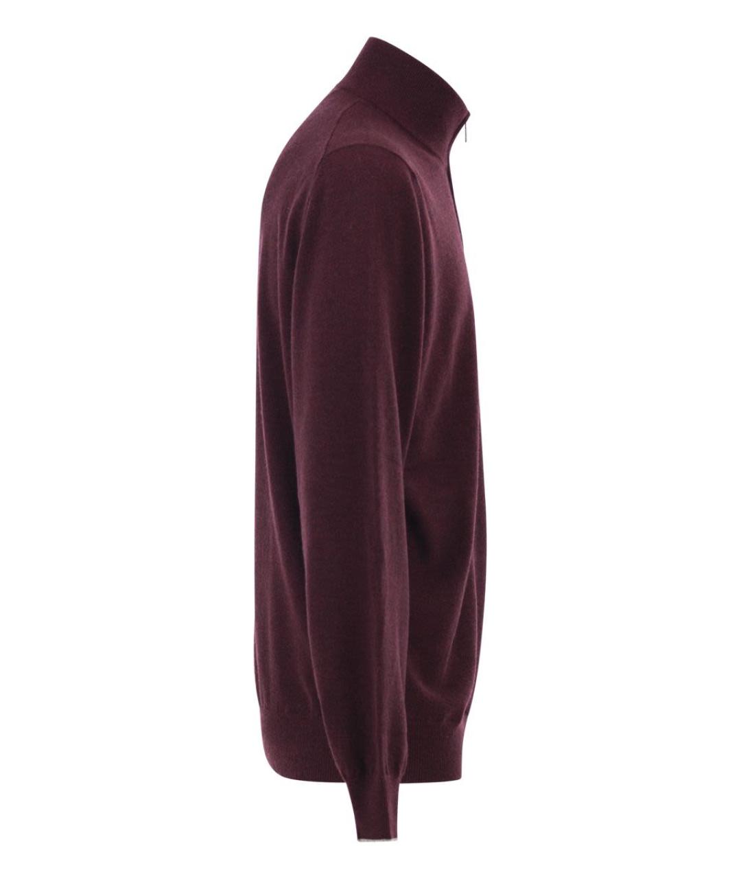 BRUNELLO CUCINELLI Бордовый кашемировый джемпер / свитер, фото 3
