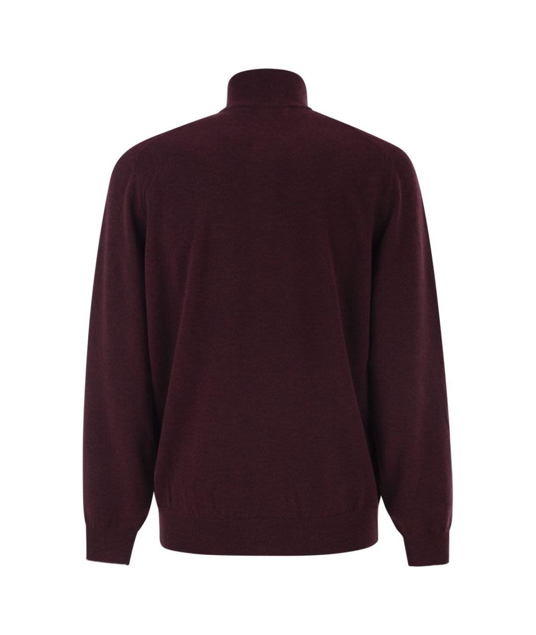 BRUNELLO CUCINELLI Бордовый кашемировый джемпер / свитер, фото 2