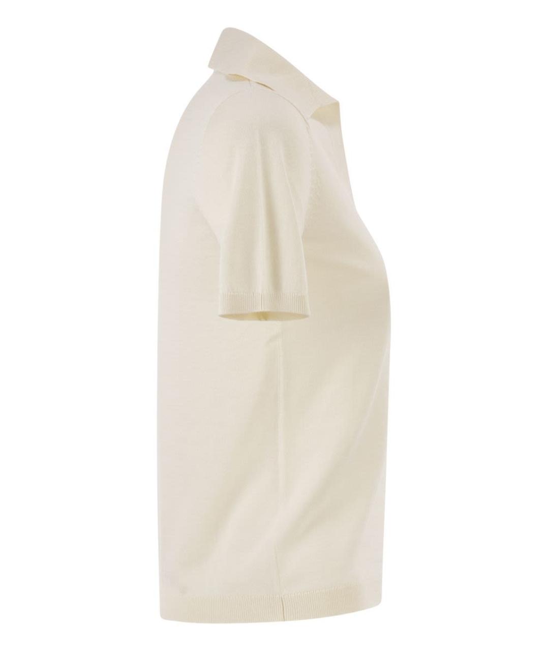 WEEKEND MAX MARA Бежевая шелковая футболка, фото 3