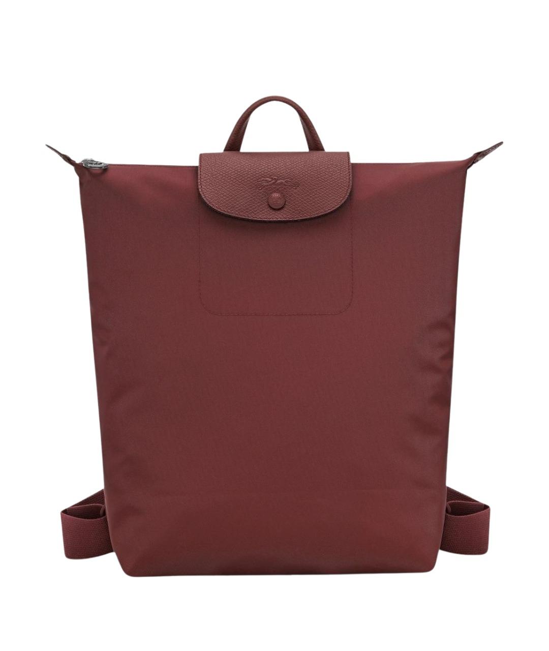 LONGCHAMP Бордовый тканевый рюкзак, фото 1