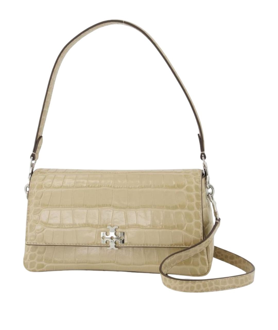 TORY BURCH Бежевая кожаная сумка через плечо, фото 1