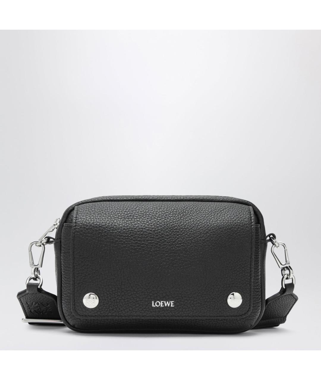 LOEWE Черная кожаная сумка на плечо, фото 3